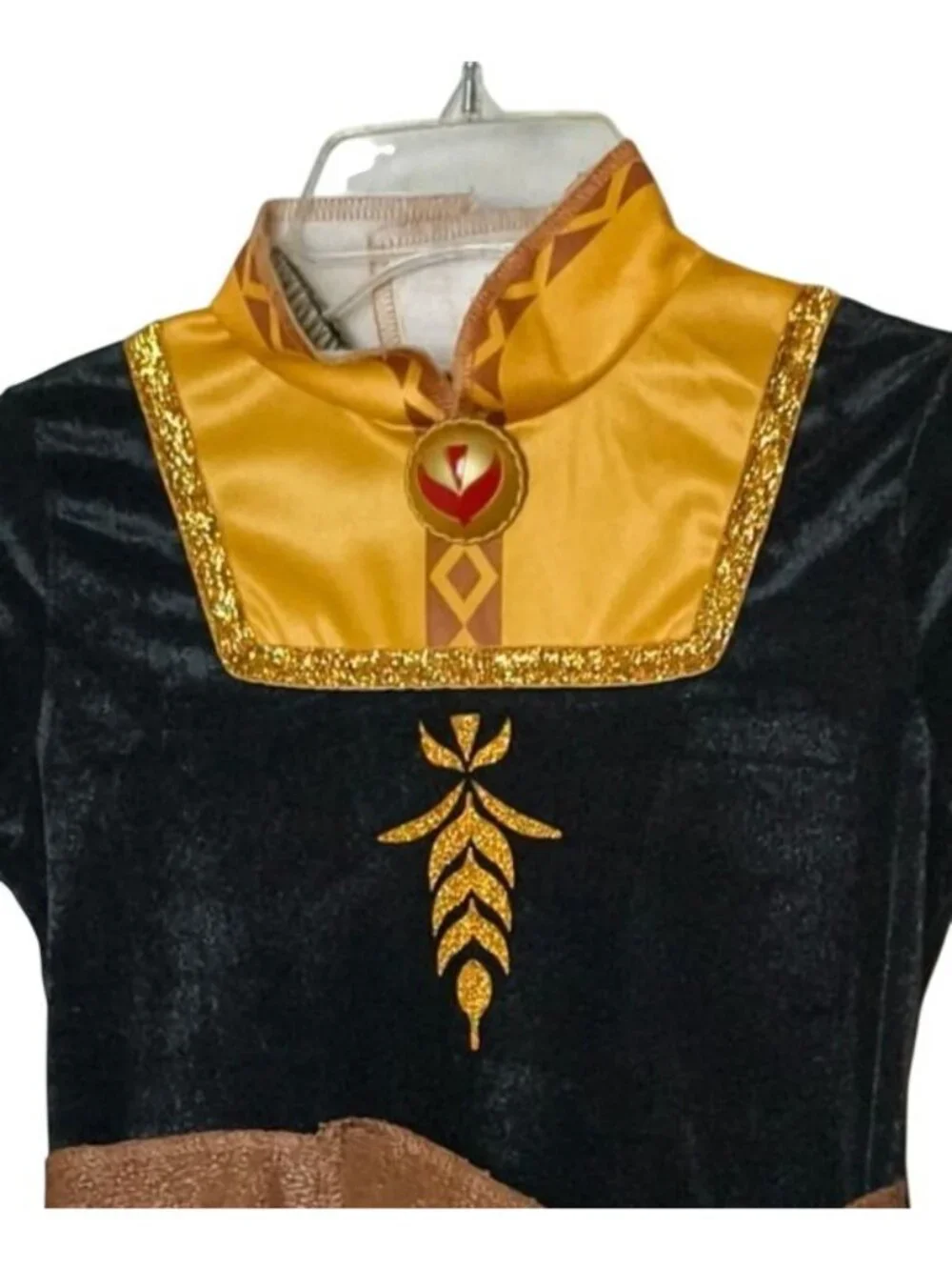 Disney Frozen II Anna Deluxe Girls Costume S 4-6 Dress Cloak Belt Halloween Cost
